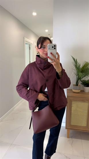 Monwet Lacivert Premium Çift Taraflı Trençkot
