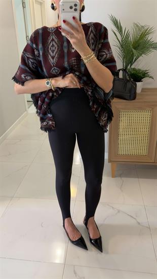 Mostena Siyah Ayak Geçirmeli Toparlayıcı Tayt