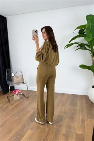 Nadia Hardal Vizon Paraşüt Kumaş Sweat-Pantolon Modal Takım