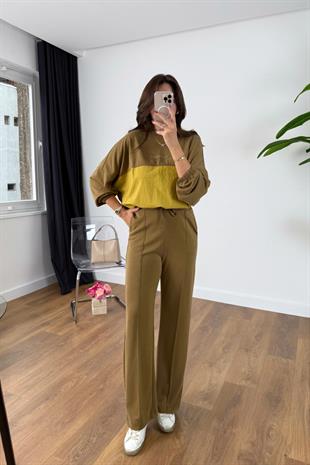 Nadia Hardal Vizon Paraşüt Kumaş Sweat-Pantolon Modal Takım