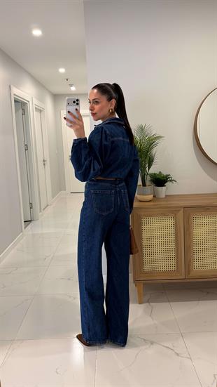 Nersa Dark Blue Kemerli Tulum