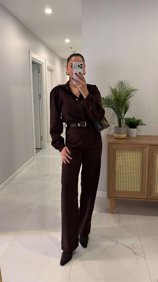 Nersa Kahve Kemerli Tulum