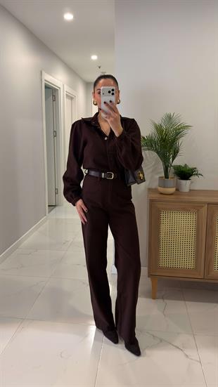 Nersa Kahve Kemerli Tulum