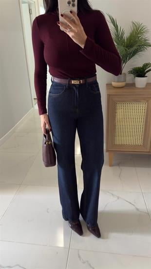 Noni Orta Ton Kar Yıkama Tint Wıde Leg Jean