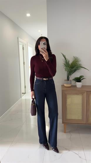 Noni Orta Ton Kar Yıkama Tint Wıde Leg Jean