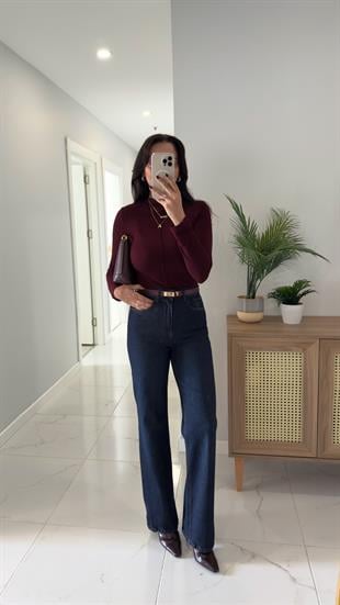 Noni Orta Ton Kar Yıkama Tint Wıde Leg Jean