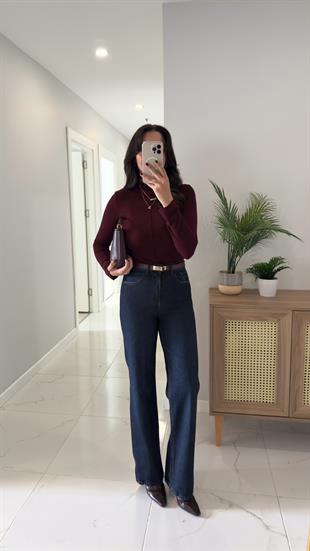 Noni Orta Ton Kar Yıkama Tint Wıde Leg Jean