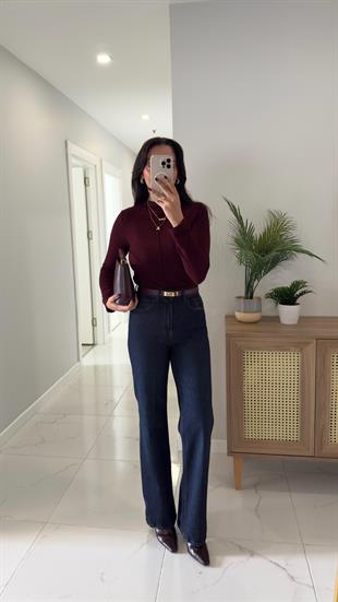 Noni Orta Ton Kar Yıkama Tint Wıde Leg Jean