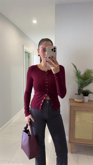 Nus Bordo Çıtçıtlı Bluz
