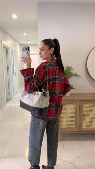 Olesa Kırmızı Siyah Oduncu Gömlek