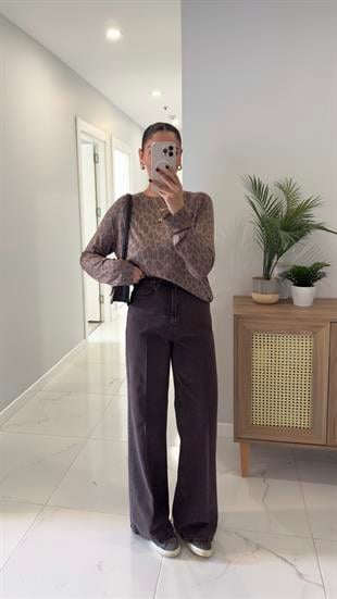 Olwen Acı Kahve Straight Jean