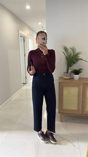 Orwel Dark Blue Ütülü Jean