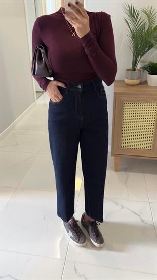 Orwel Dark Blue Ütülü Jean