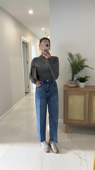 Orwel Lacivert Yıkama Ütülü Jean