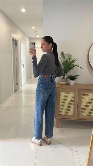 Orwel Lacivert Yıkama Ütülü Jean