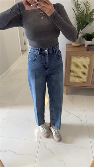 Orwel Lacivert Yıkama Ütülü Jean