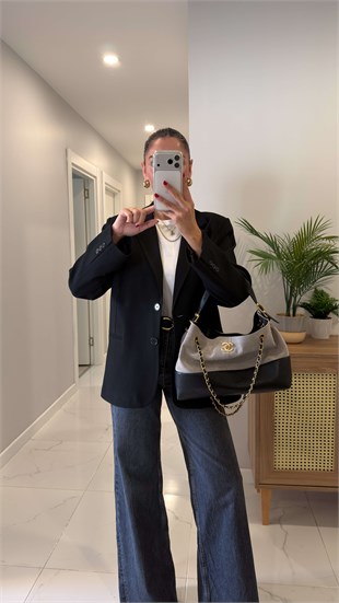 Owers Siyah Oversize Blazer Ceket