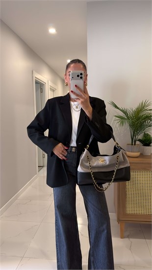 Owers Siyah Oversize Blazer Ceket
