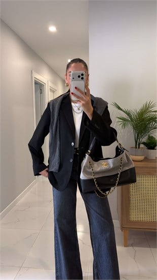 Owers Siyah Oversize Blazer Ceket