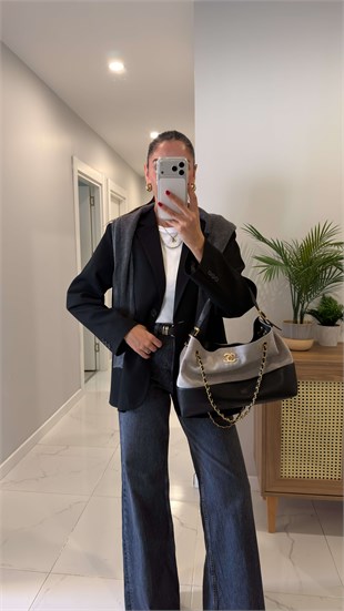 Owers Siyah Oversize Blazer Ceket