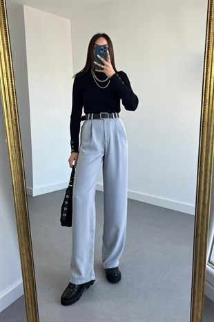 Lexa Gri Palazzo Premium Pantolon