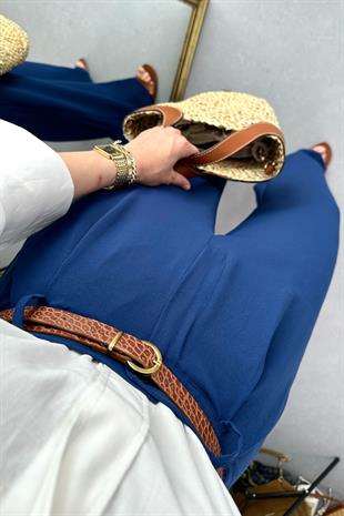 Puta Lacivert Aerobin Palazzo Pantolon