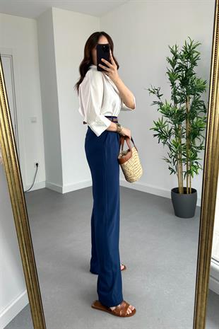 Puta Lacivert Aerobin Palazzo Pantolon