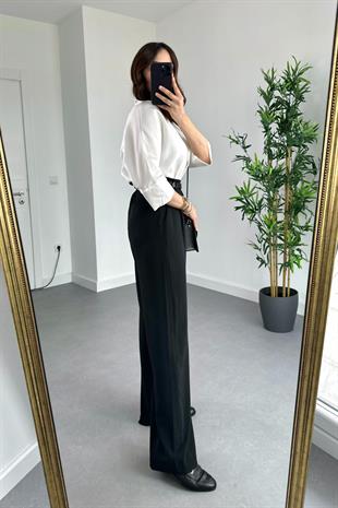 Puta Siyah Aerobin Palazzo Pantolon