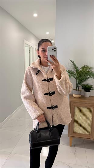 Paris Bej Peluş Ceket