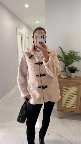 Paris Bej Peluş Ceket
