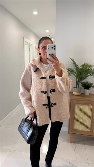 Paris Bej Peluş Ceket