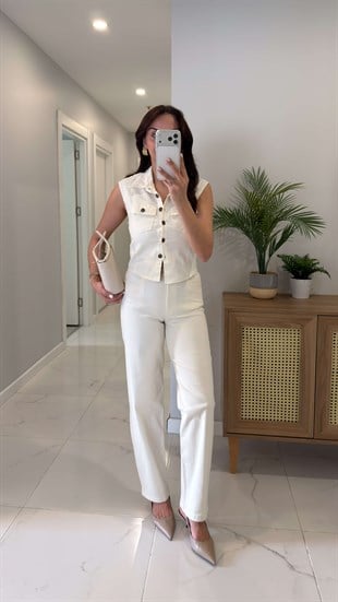 Perity Taş Yelek Pantolon Takım