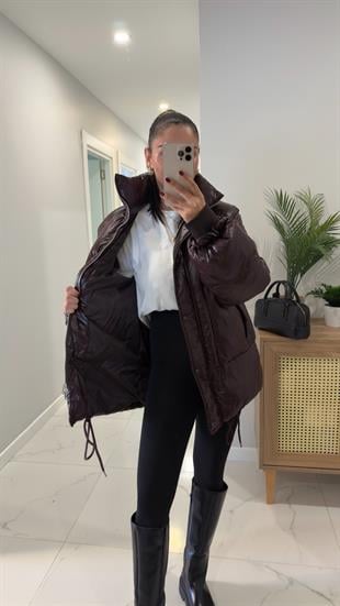 Renato Bordo Parlak Şişme Mont