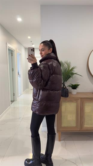 Renato Bordo Parlak Şişme Mont