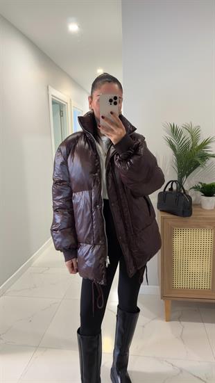 Renato Bordo Parlak Şişme Mont