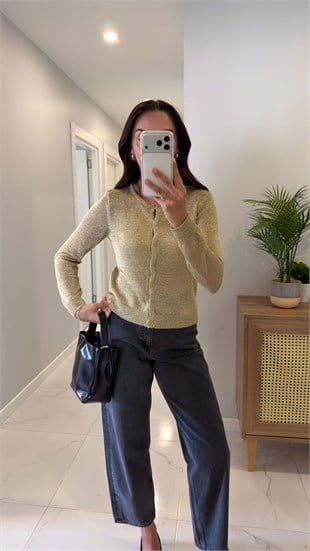 Rimla Gold Simli Hırka
