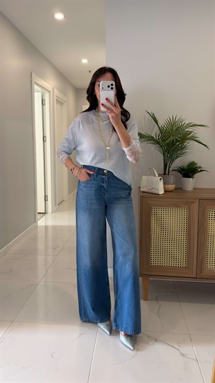 Rinona Mavi Wıde Leg Jean