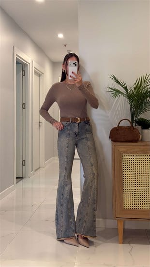 Rodre Kahve Tint Flare Jean