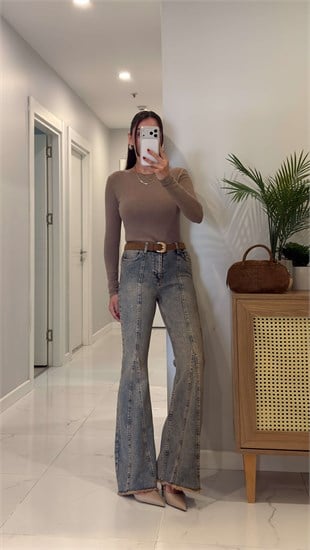 Rodre Kahve Tint Flare Jean