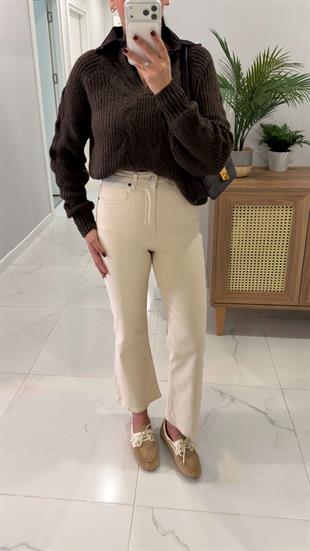 Role Ekru  Flare Jean