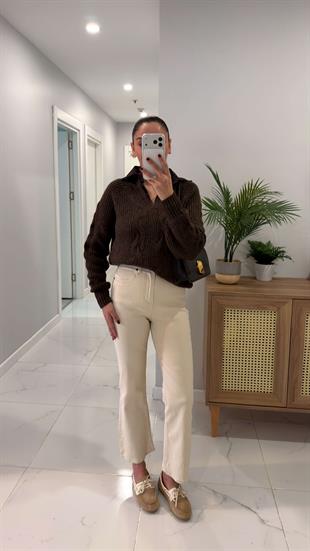 Role Ekru  Flare Jean