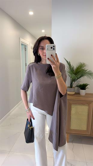 Romes Vizon Vatkalı Şal Bluz