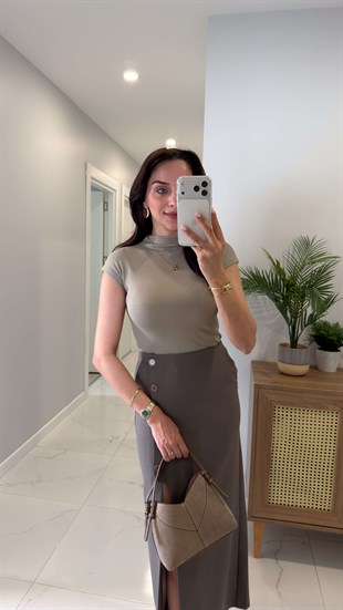 Roten Vizon Yarım Balıkçı Bluz