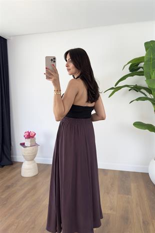 Rox Siyah Boyun Askı Detaylı Fitilli Atlet