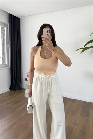 Rox Somon Boyun Askı Detaylı Fitilli Atlet