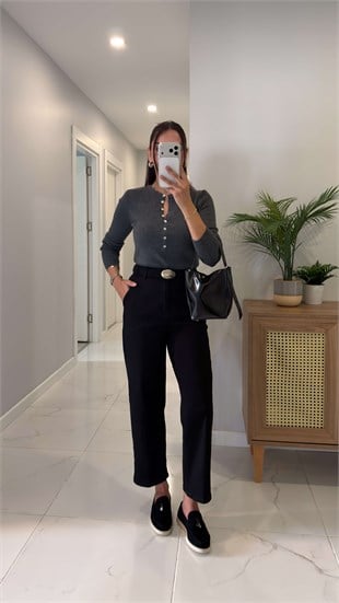 Sadrol Siyah Barrel Jean