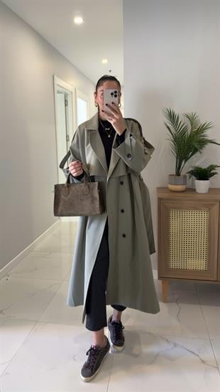 Sandy Haki Premium Trençkot