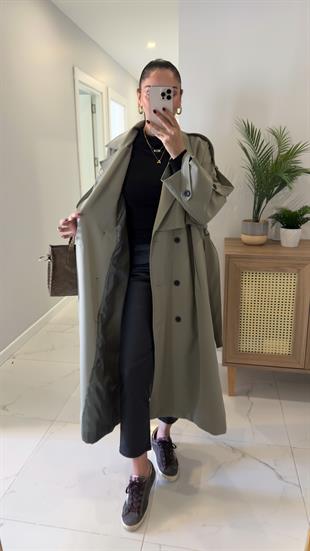 Sandy Haki Premium Trençkot