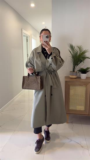 Sandy Haki Premium Trençkot