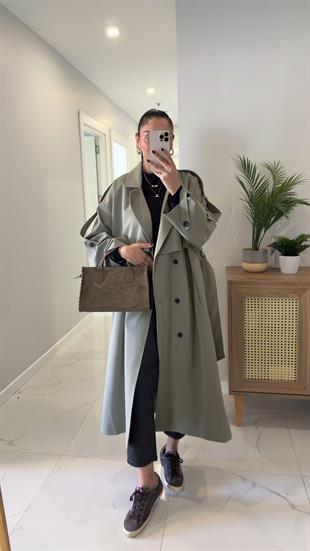 Sandy Haki Premium Trençkot